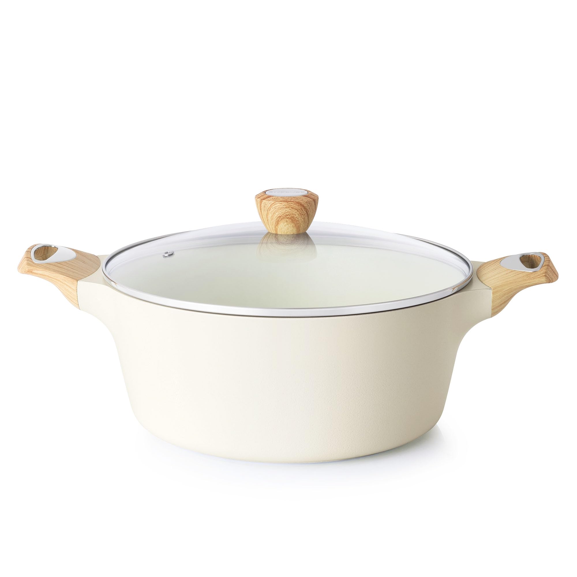 SENSARTE Nonstick Stock Pot with Lid, 2.6/4.5/6.6 QT Soup Pot Casserole Pot, Healthy Pasta Pot, Large Deep Cooking Pot, Big Sauce Pot Stew Pot, Induction Compatible, PFOA PFOS APEO Free, Black