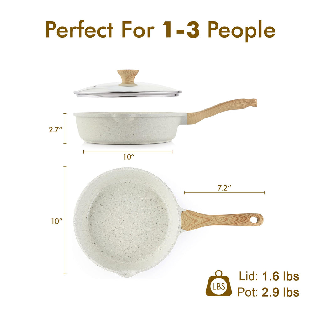 SENSARTE Nonstick Ceramic Sauté Pan 11-Inch/4.3QT, Non-toxic Deep Frying Pan Skillet with Lid, Healthy Jumbo Cooker, Stay Cool Handle, Induction Compatible, PFOA & PFAS Free
