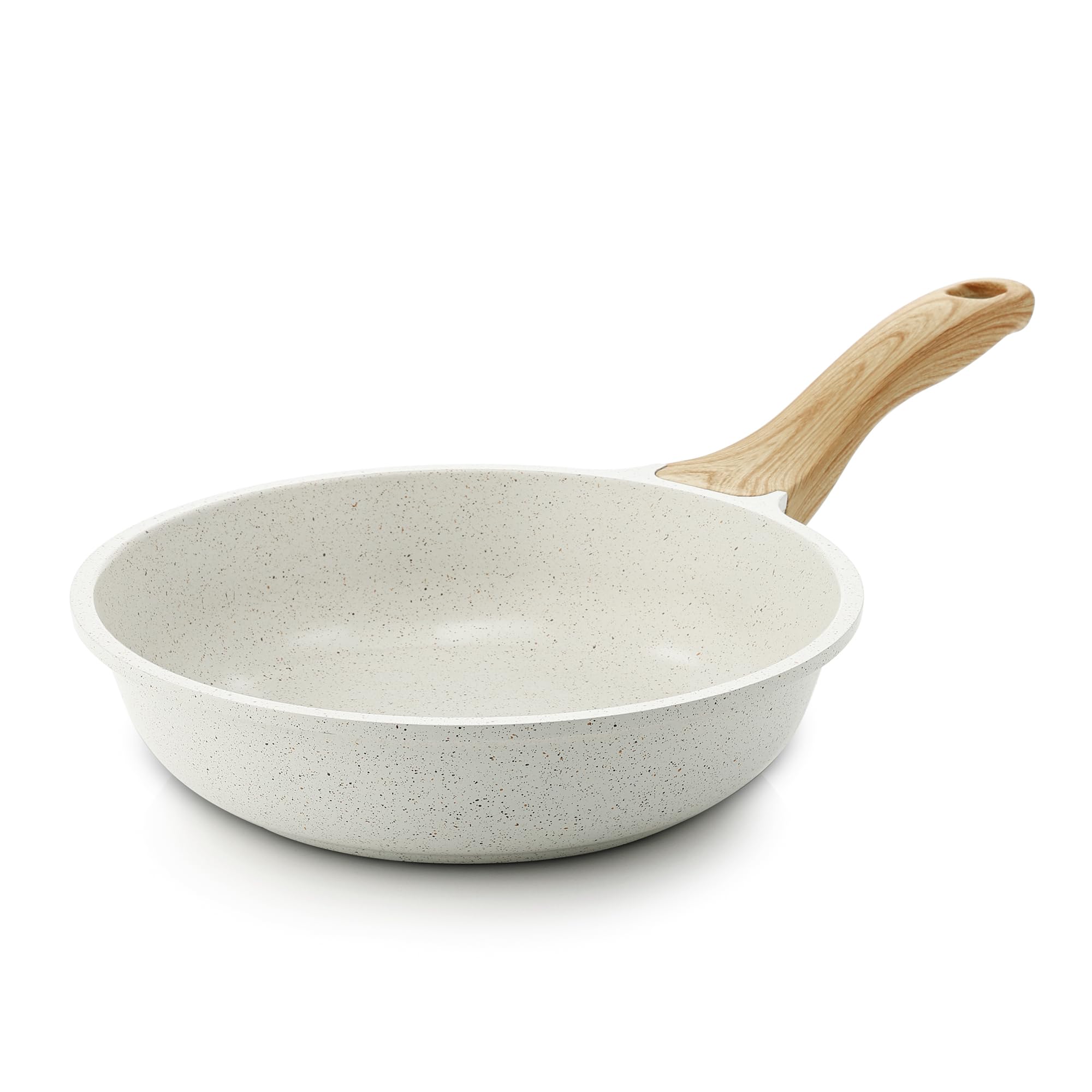 SENSARTE Nonstick Frying Pan Skillet, Swiss Granite Coating Omelette Pan, Healthy Stone Cookware Chef's Pan, PFOA Free (8/9.5/10/11/12.5 Inch) (10 Inch)
