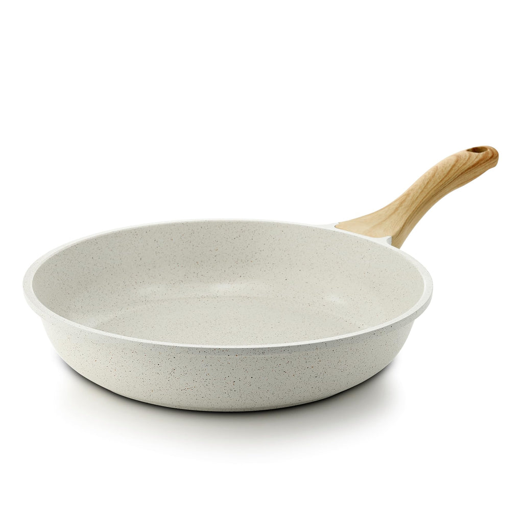 SENSARTE Nonstick Frying Pan Skillet, Swiss Granite Coating Omelette Pan, Healthy Stone Cookware Chef's Pan, PFOA Free (8/9.5/10/11/12.5 Inch) (10 Inch)