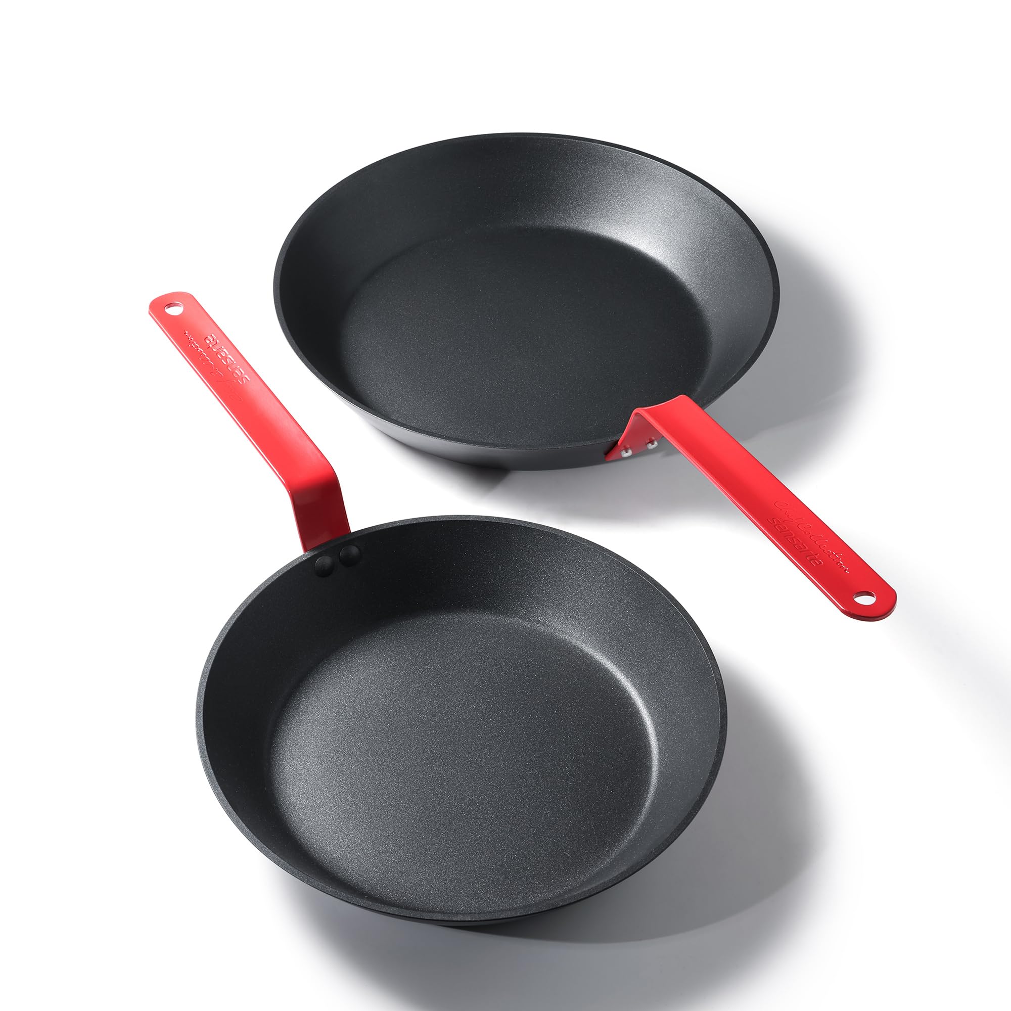 SENSARTE Nonstick Frying Pan Set 2-Piece, Oven Safe Skillets with Swiss Coating, Induction Compatible Chef Pan Set, Dishwasher Safe Cooking Pans, PFOA PFOS Free, 8 and 10 Inch