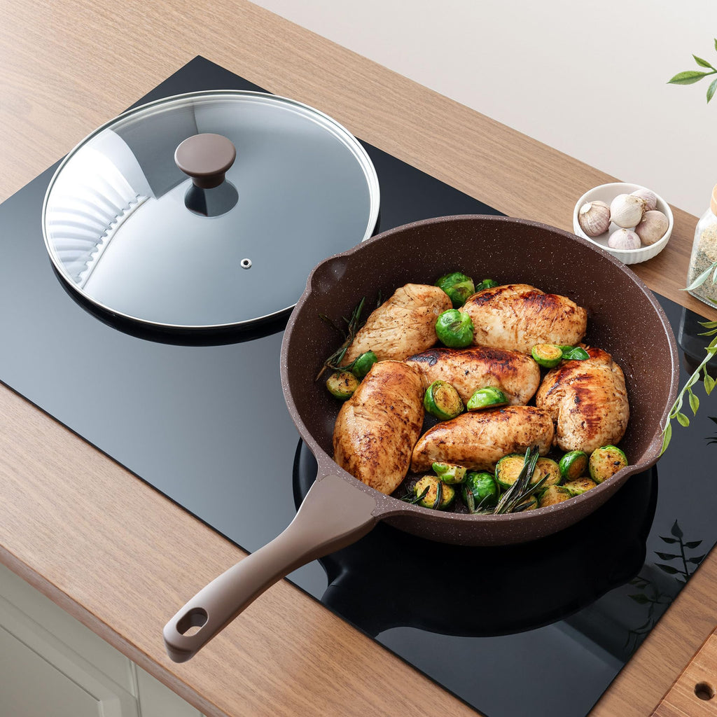 SENSARTE Nonstick Ceramic Sauté Pan 11-Inch/4.3QT, Non-toxic Deep Frying Pan Skillet with Lid, Healthy Jumbo Cooker, Stay Cool Handle, Induction Compatible, PFOA & PFAS Free
